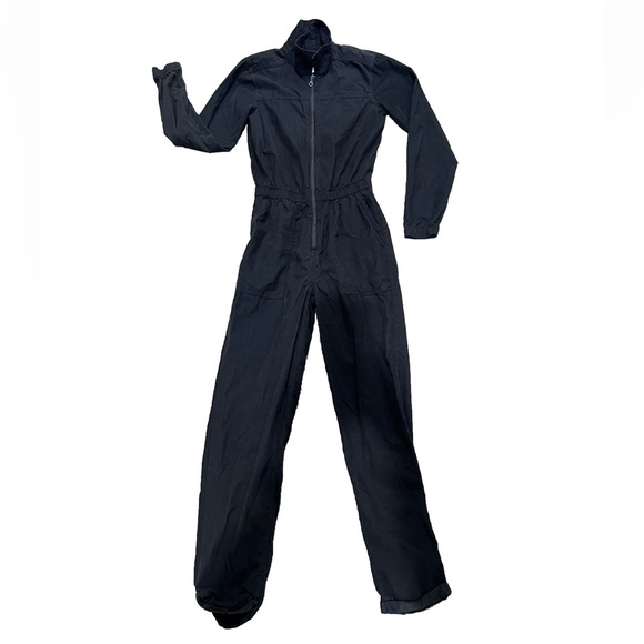 Aerie Utility Corduroy One Piece Jogger Jumpsuit Women's Size XS Charcoal - Picture 4 of 6